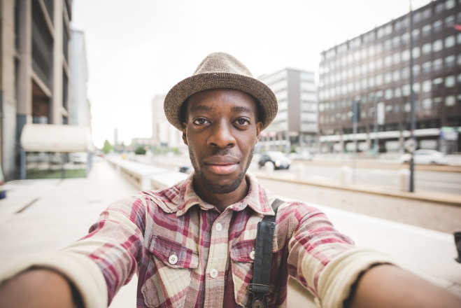 hat selfie